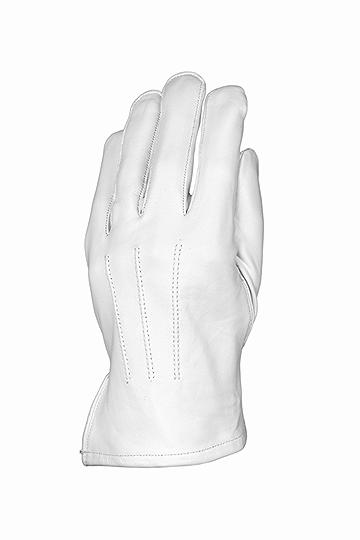 OPENLAND WHITE LEATHER CEREMONIAL GLOVES