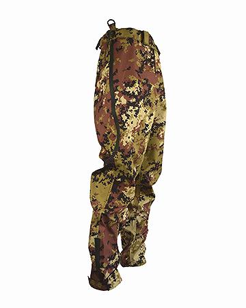 OPENLAND PANTALONE IN ACQUA-TEX CON BRETELLE ITALIAN CAMO